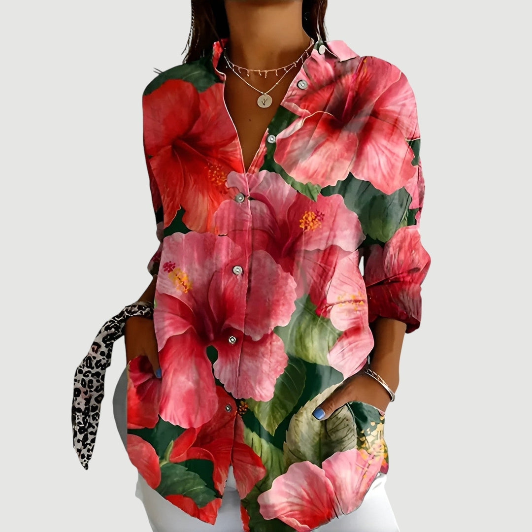 Thea™ | Blouse with Colorful Design